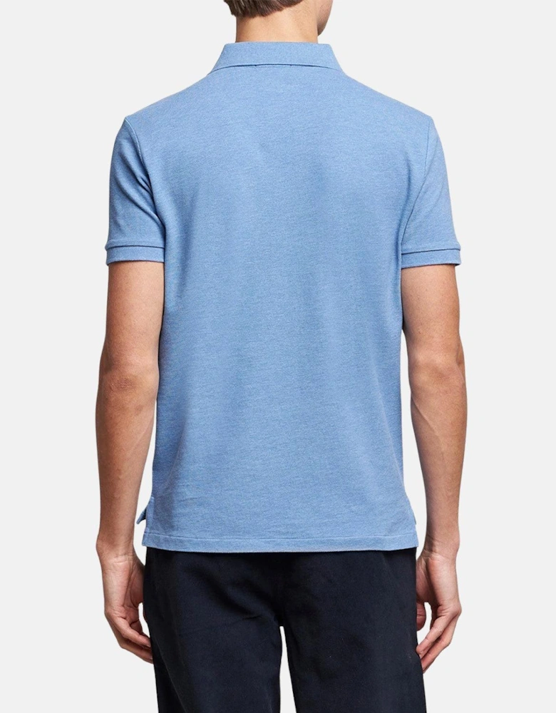 RALPH LAUREN CUSTOM SLIM FIT POLO SHIRT SOFT ROYAL HEATHER