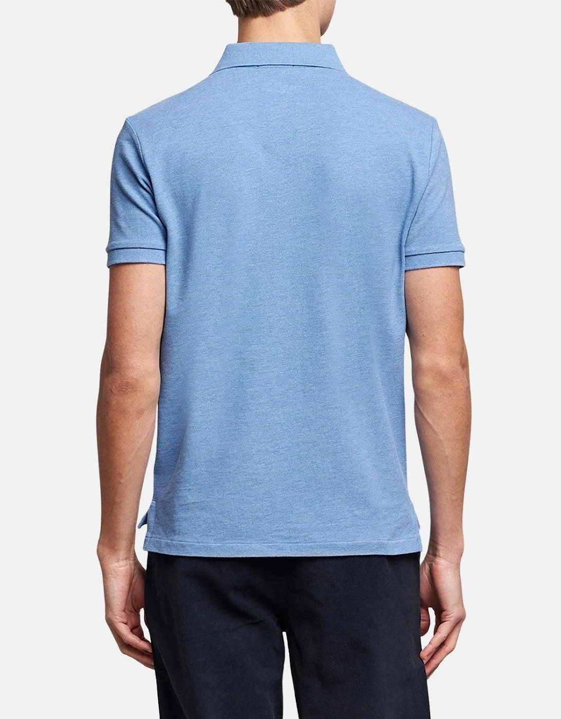 RALPH LAUREN CUSTOM SLIM FIT POLO SHIRT SOFT ROYAL HEATHER