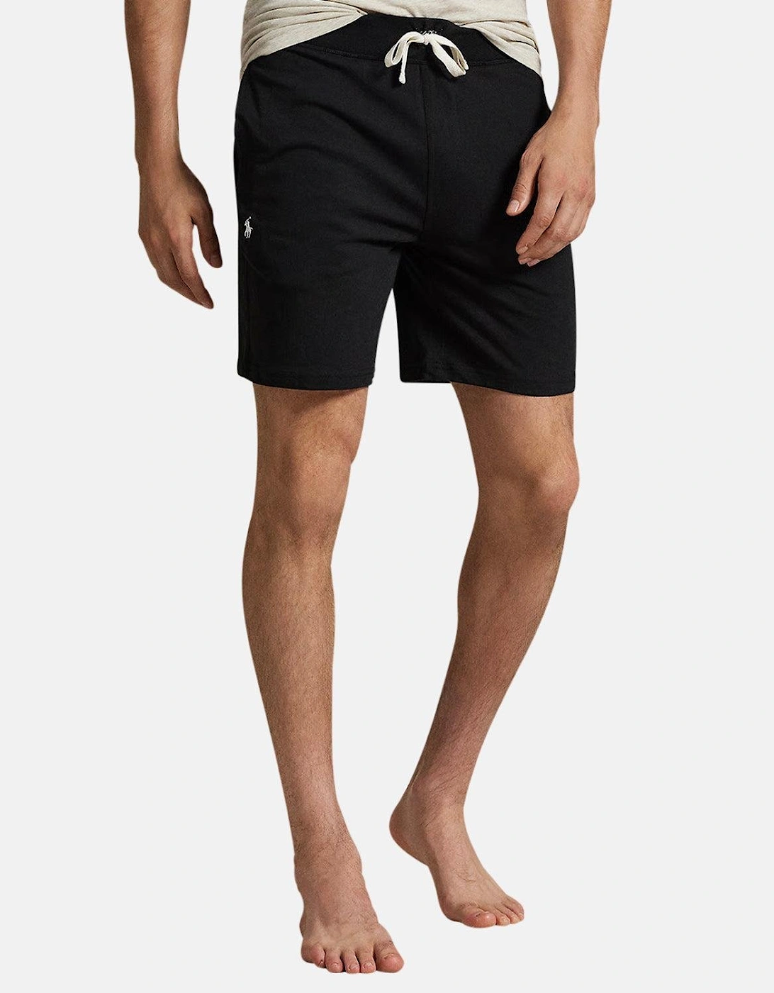 RALPH LAUREN COTTON JERSEY SLEEP SHORTS BLACK