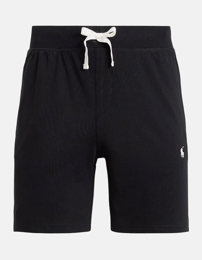 RALPH LAUREN COTTON JERSEY SLEEP SHORTS BLACK
