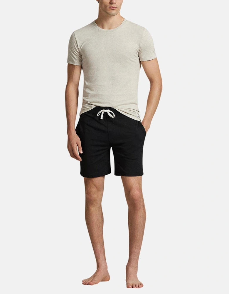RALPH LAUREN COTTON JERSEY SLEEP SHORTS BLACK