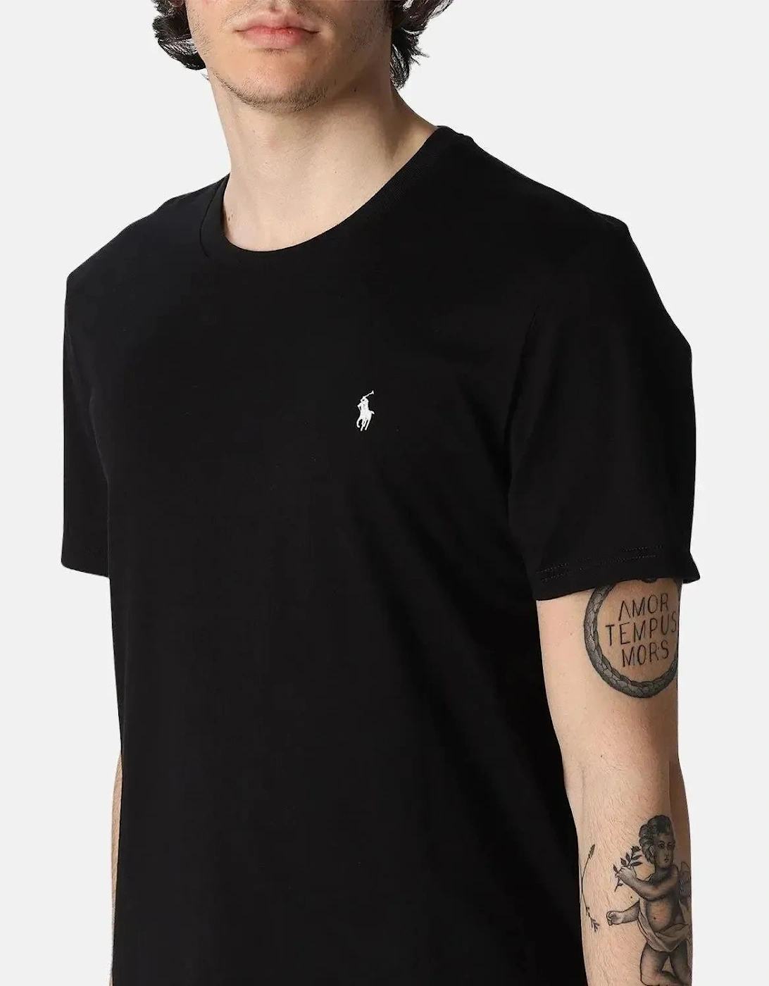 RALPH LAUREN MENS COTTON JERSEY T-SHIRT BLACK