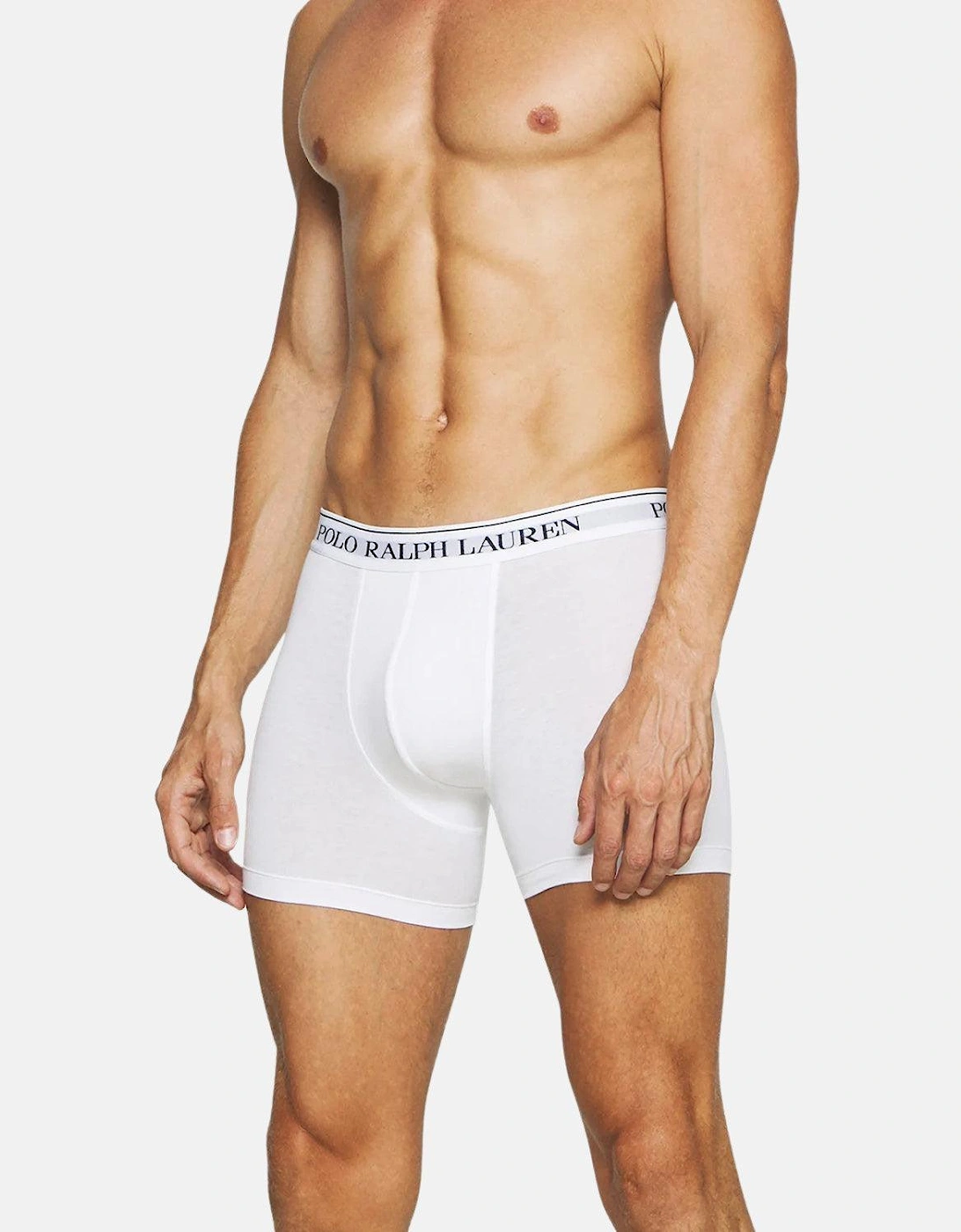 RALPH LAUREN 3 PACK BOXER BRIEF TRUNKS WHITE BLACK GREY