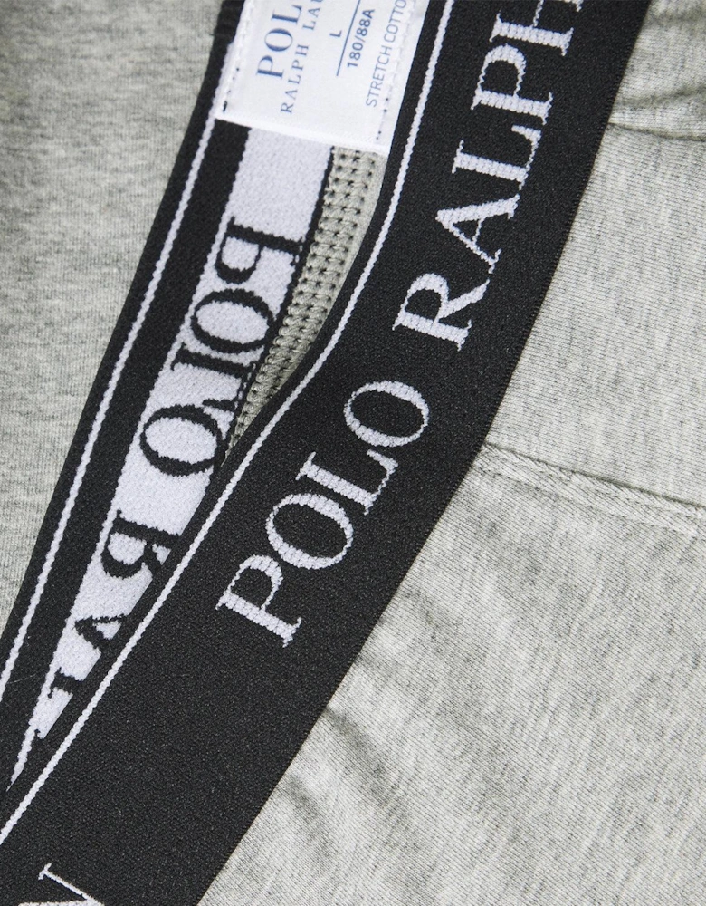 RALPH LAUREN 3 PACK BOXER BRIEF TRUNKS WHITE BLACK GREY