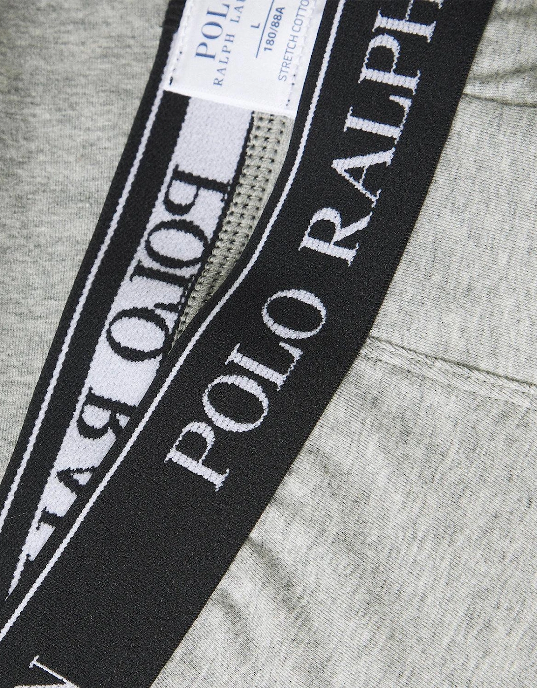RALPH LAUREN 3 PACK BOXER BRIEF TRUNKS WHITE BLACK GREY