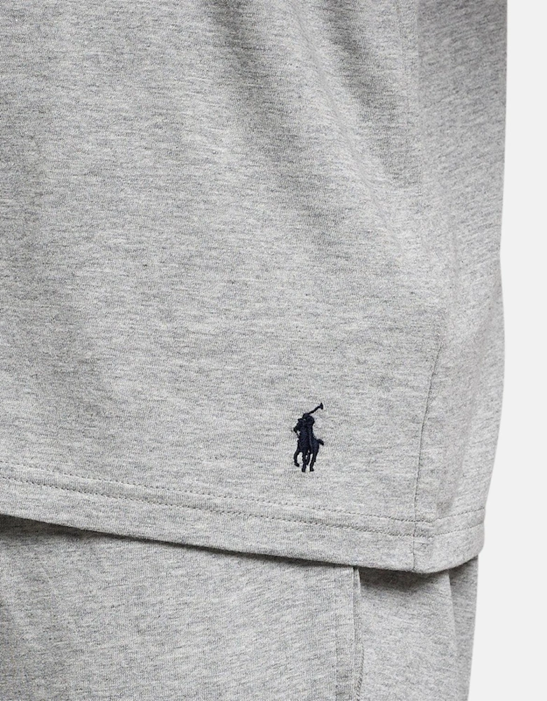 RALPH LAUREN COTTON JERSEY SLEEP HOODIE ANDOVER HEATHER