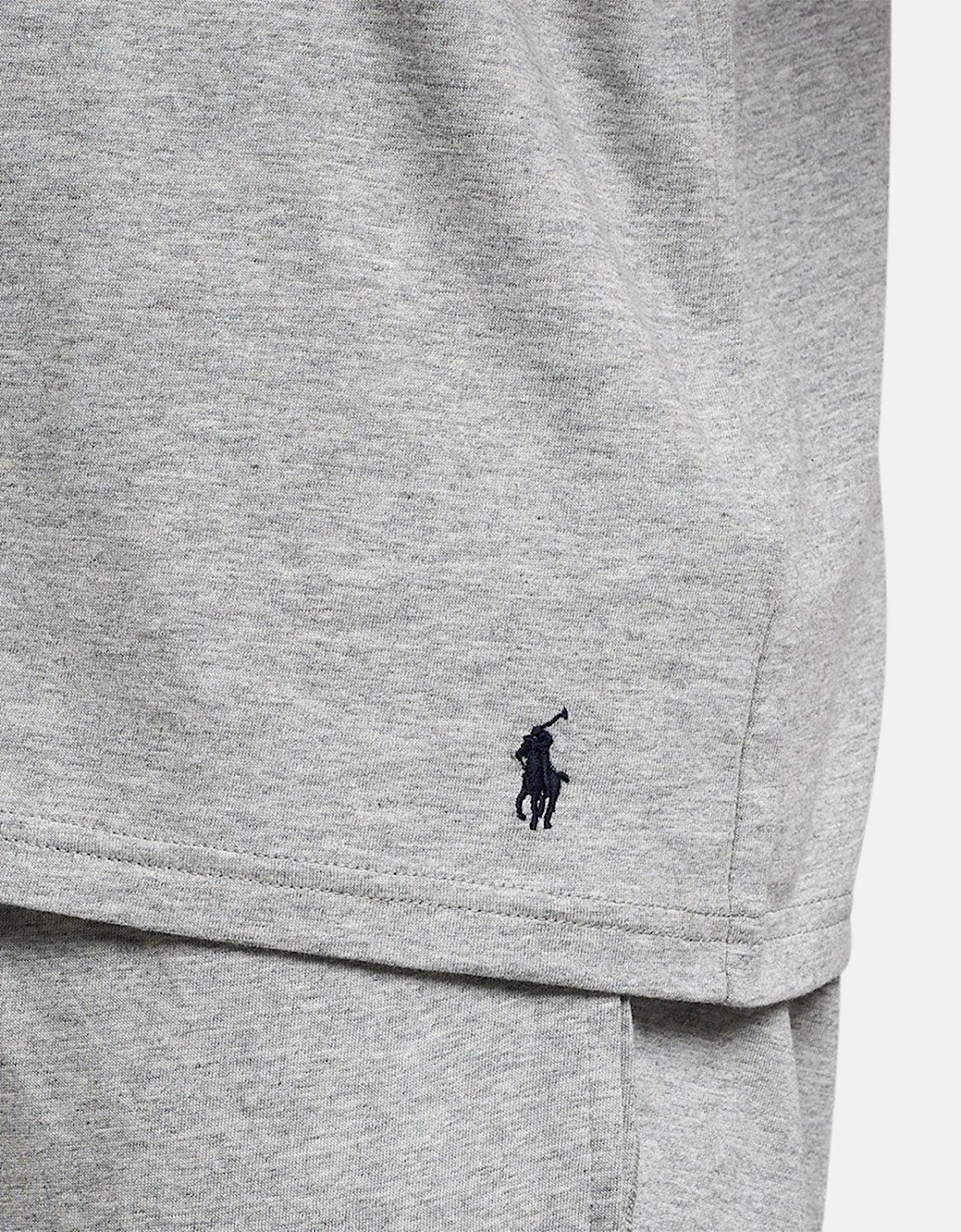 RALPH LAUREN COTTON JERSEY SLEEP HOODIE ANDOVER HEATHER