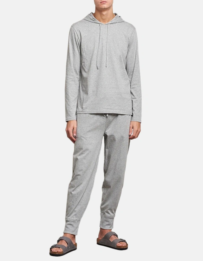 RALPH LAUREN COTTON JERSEY SLEEP HOODIE ANDOVER HEATHER