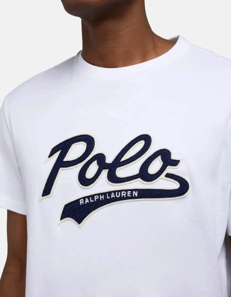 RALPH LAUREN MENS CLASSIC FIT POLO SWOOSH T-SHIRT WHITE