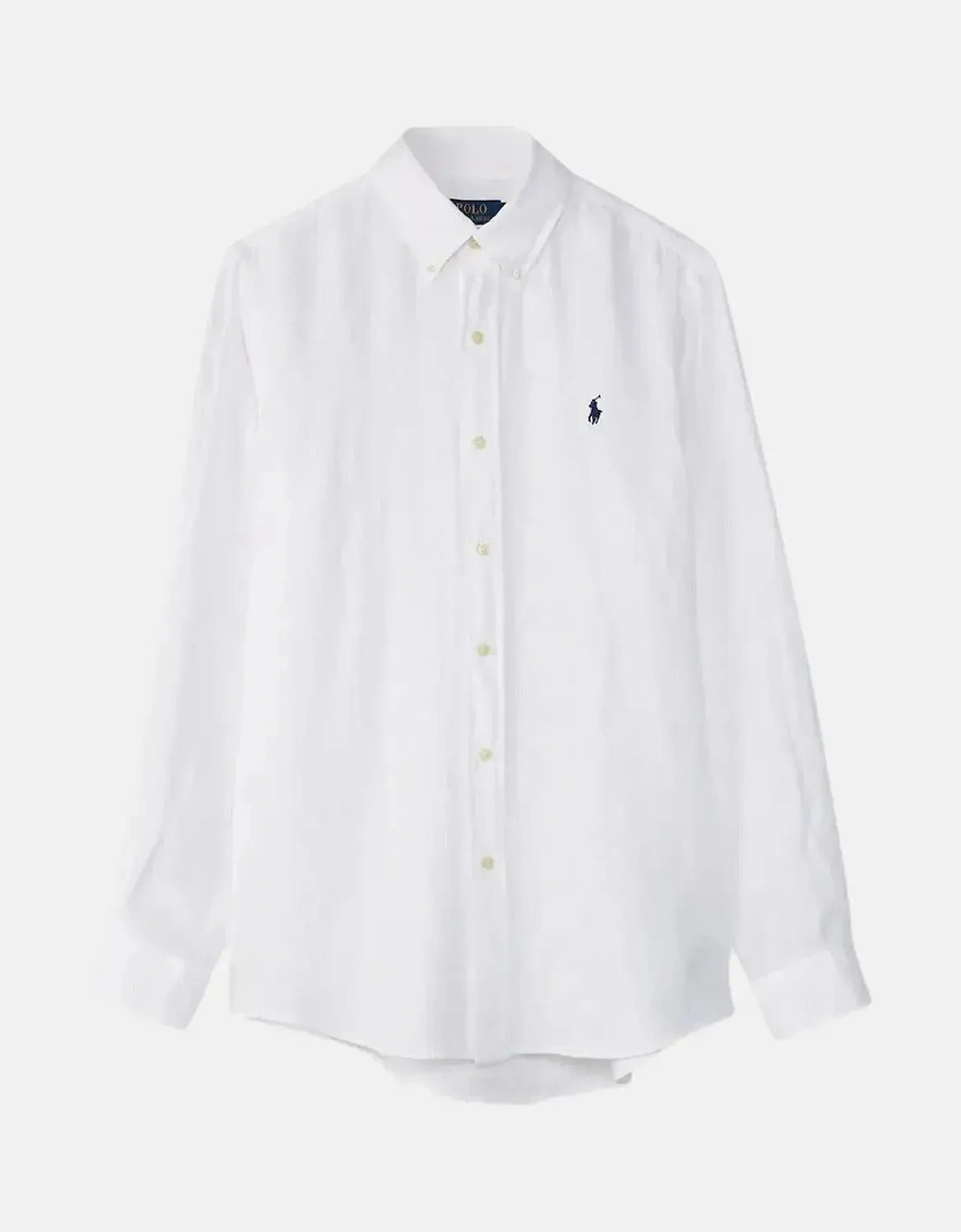 RALPH LAUREN MENS CUSTOM FIT LINEN SHIRT CERAMIC WHITE, 6 of 5