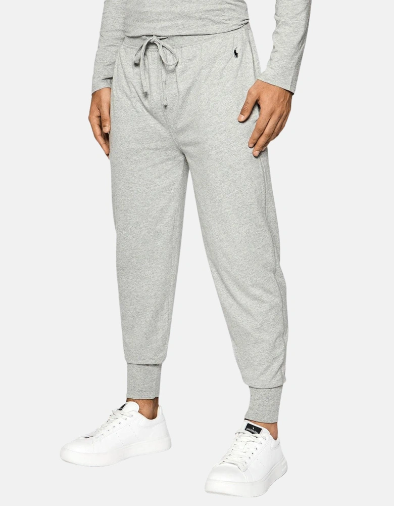 RALPH LAUREN COTTON JERSEY SLEEP JOGGERS HEATHER GREY
