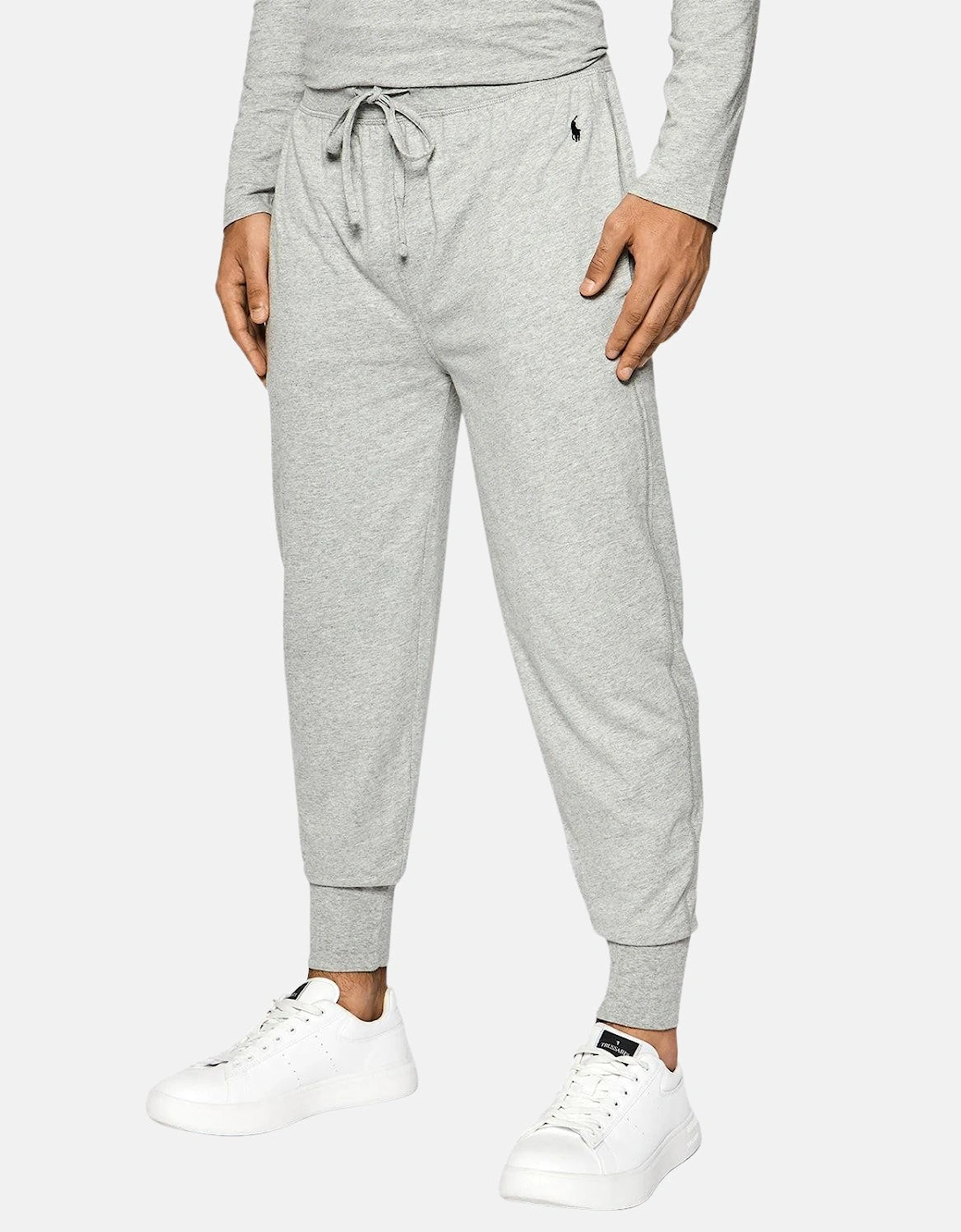 RALPH LAUREN COTTON JERSEY SLEEP JOGGERS HEATHER GREY