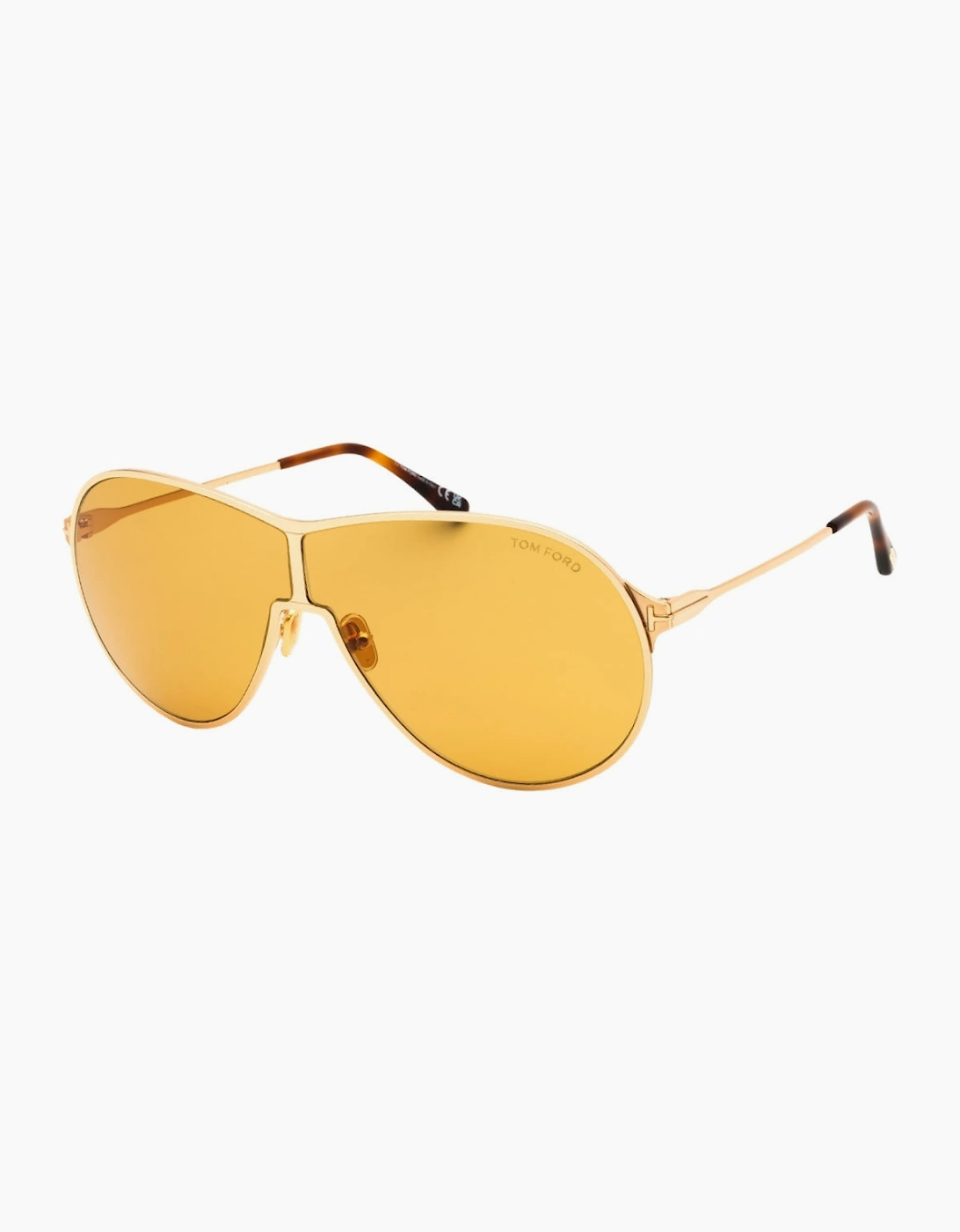 Tom Ford Gaia Shiny Deep Gold Sunglasses