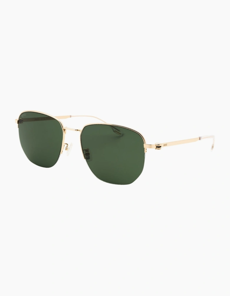 Hugo Boss Gold Frame Green Lens Sunglasses