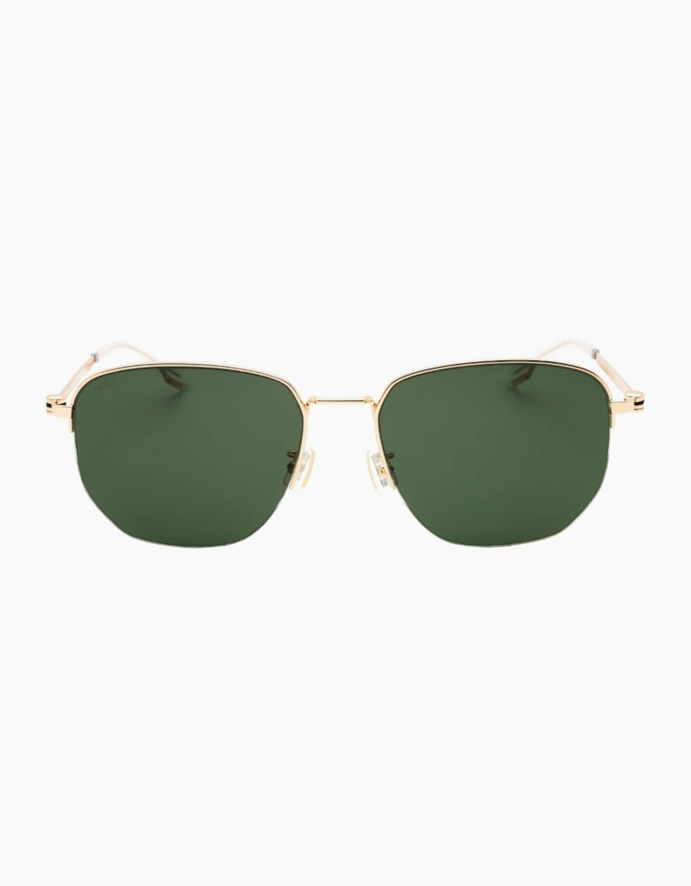 Hugo Boss Gold Frame Green Lens Sunglasses