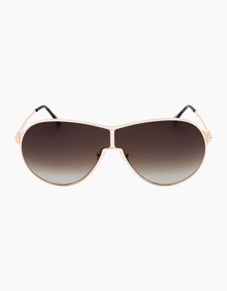 Tom Ford Gaia Shiny Rose Gold Sunglasses