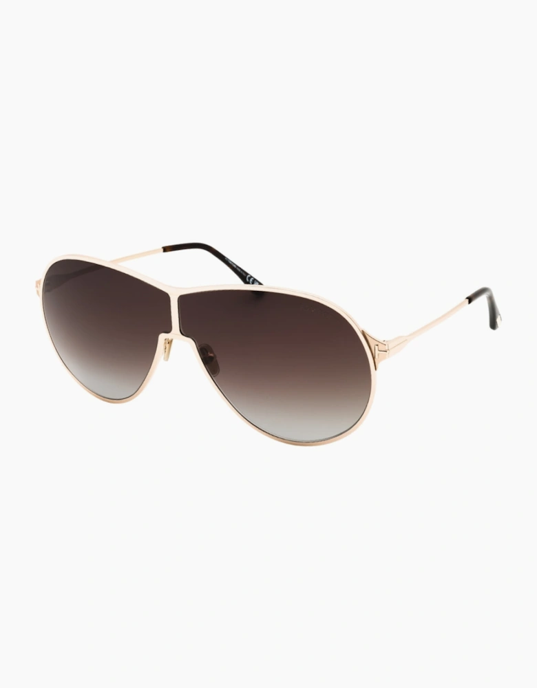 Tom Ford Gaia Shiny Rose Gold Sunglasses