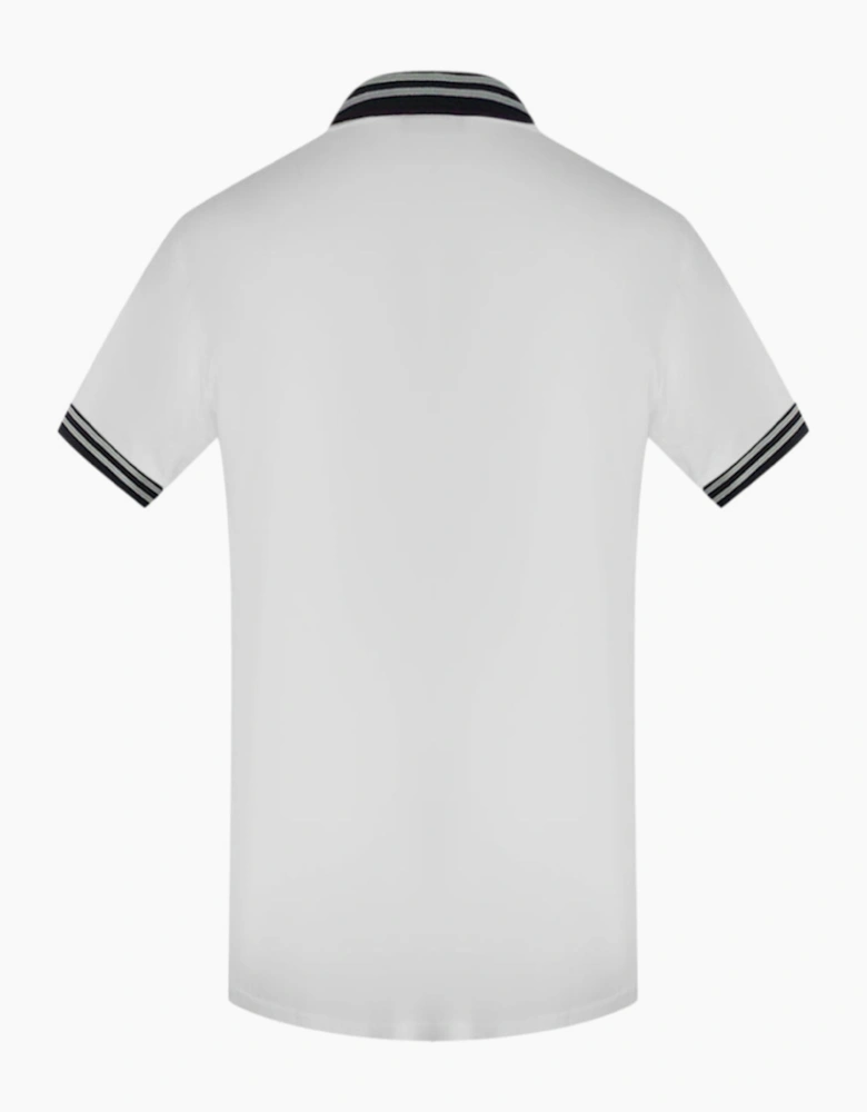 Love Moschino Twin Tipped Collar Polo Shirt in White