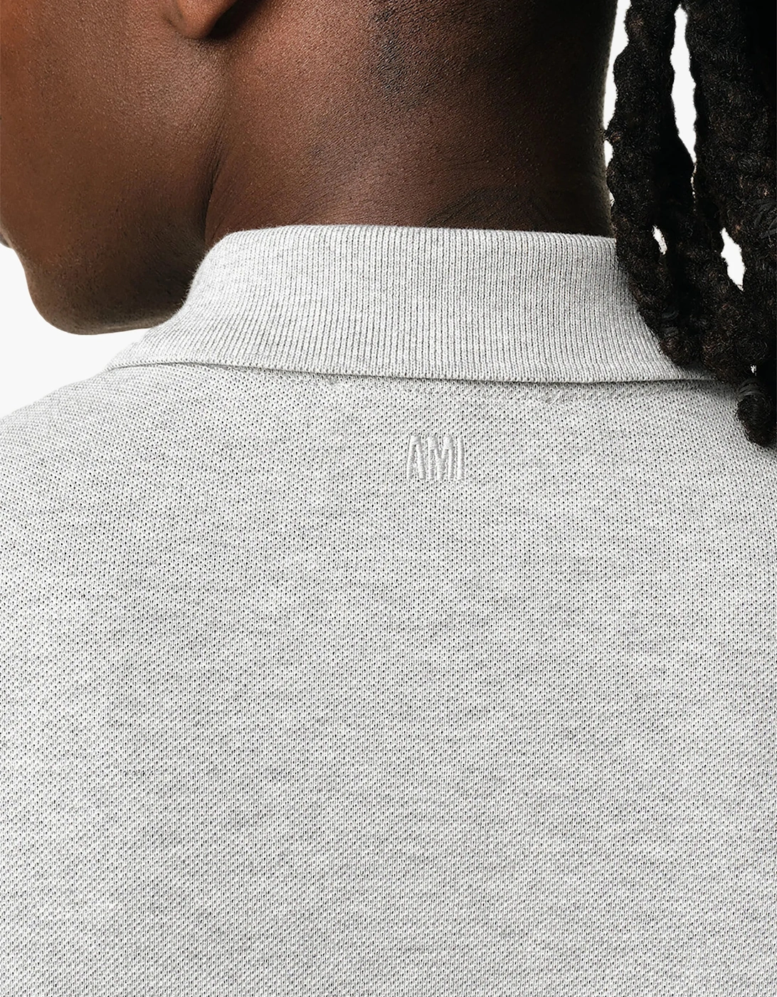 Ami Paris Ami De Coeur Polo Shirt in Grey
