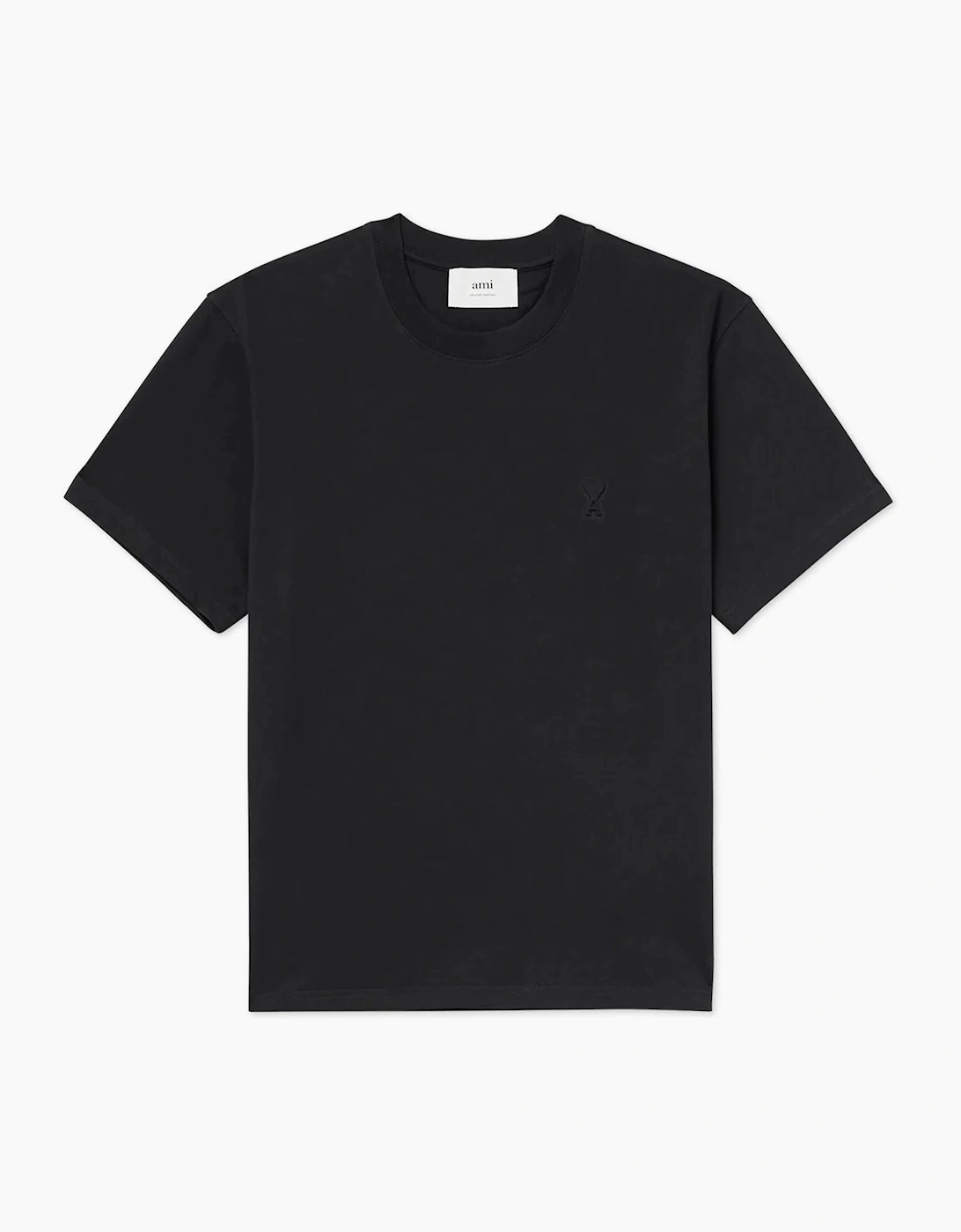 Ami Paris 'Ami De Coeur' Logo-Embossed T-Shirt in Black