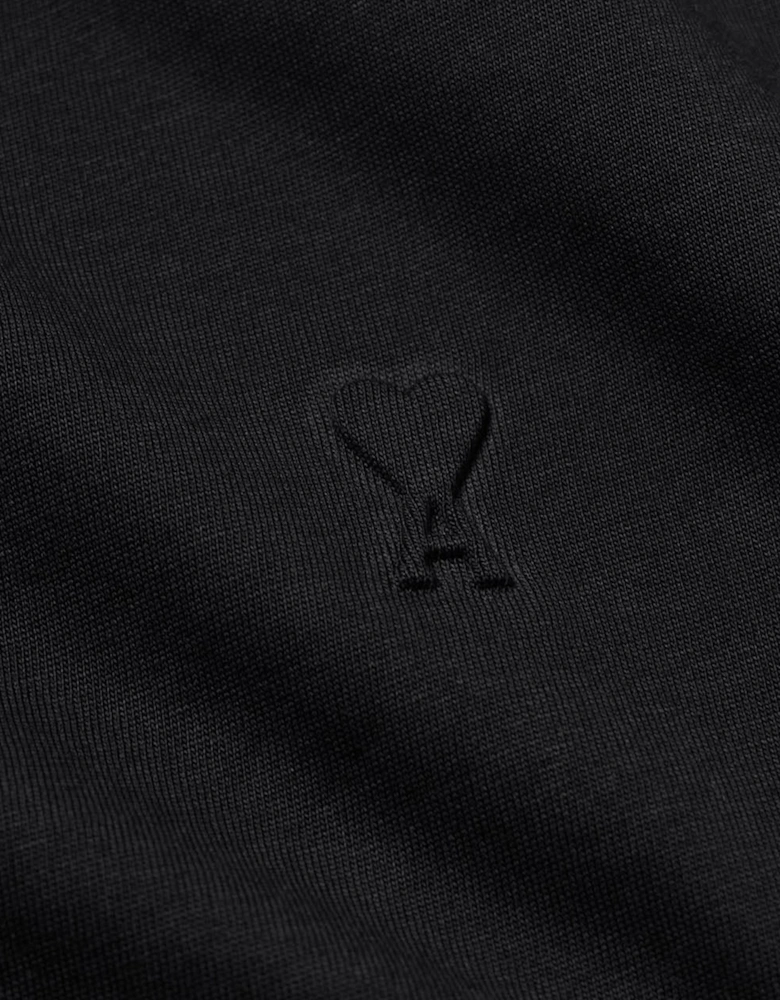 Ami Paris 'Ami De Coeur' Logo-Embossed T-Shirt in Black
