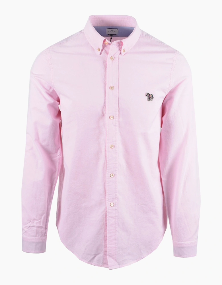 PAUL SMITH LS TAILORED FIT SHIRT ZEBRA BADGE PINK