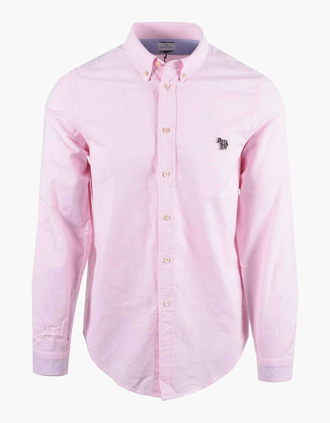 PAUL SMITH LS TAILORED FIT SHIRT ZEBRA BADGE PINK, 4 of 3