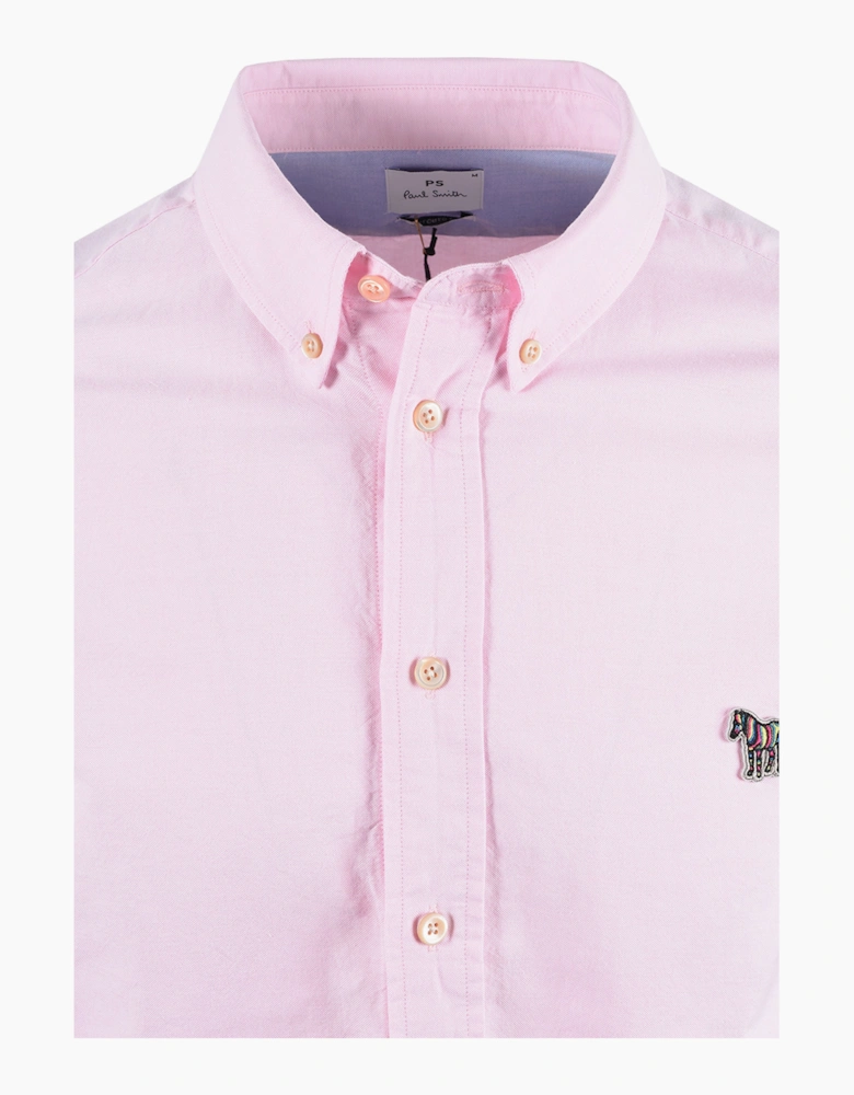 PAUL SMITH LS TAILORED FIT SHIRT ZEBRA BADGE PINK