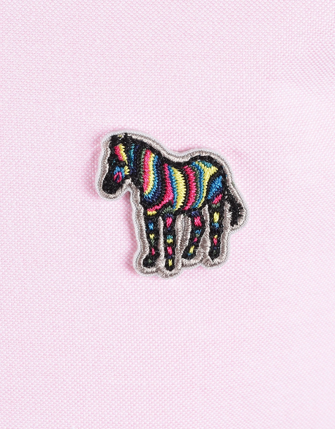 PAUL SMITH LS TAILORED FIT SHIRT ZEBRA BADGE PINK
