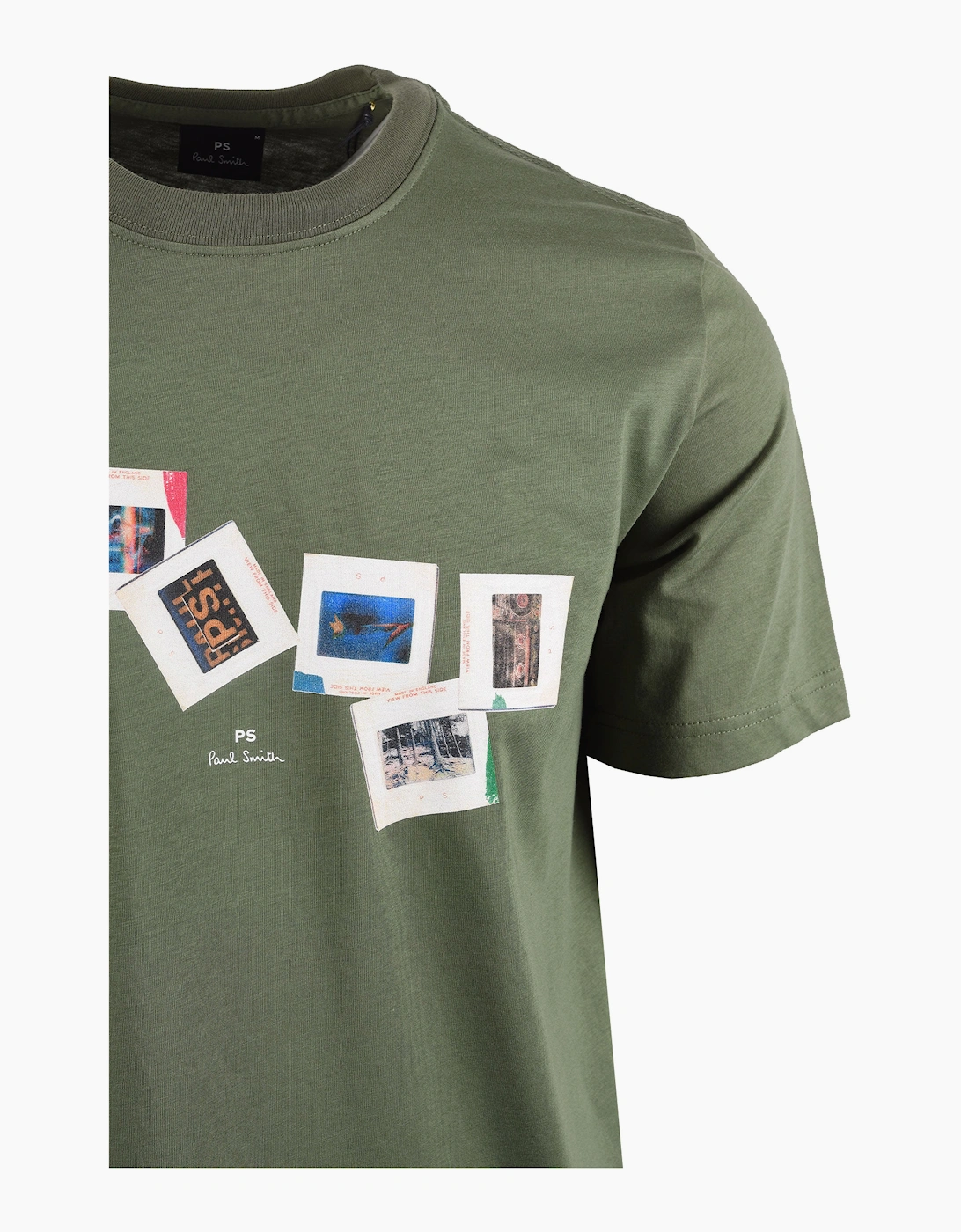 PAUL SMITH REG FIT SS T-SHIRT SLIDES GREEN