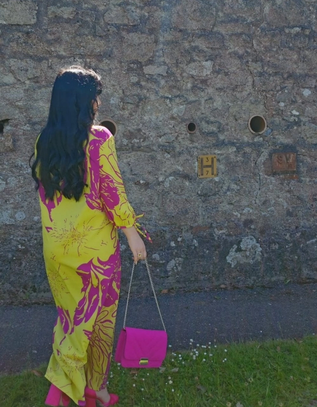 Yellow Silk Blend Sienna Maxi Kimono Dress