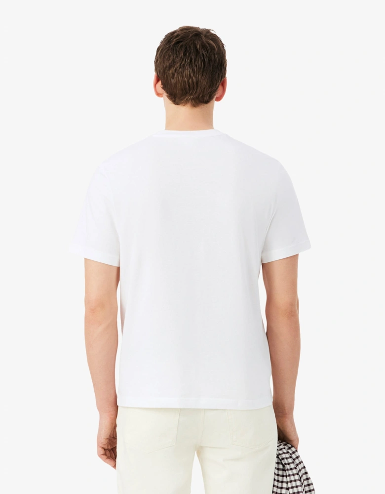 Lacoste Mens Classic Fit Cotton Jersey T-Shirt - White 001