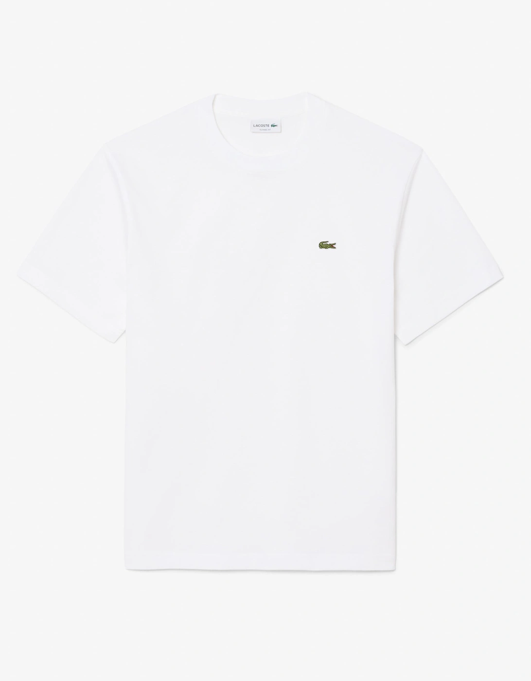 Lacoste Mens Classic Fit Cotton Jersey T-Shirt - White 001