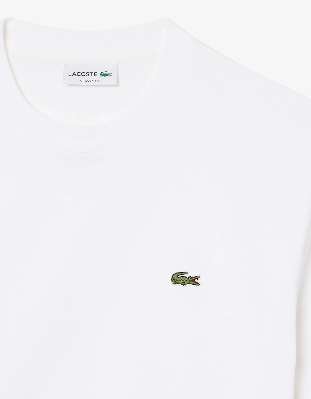 Lacoste Mens Classic Fit Cotton Jersey T-Shirt - White 001