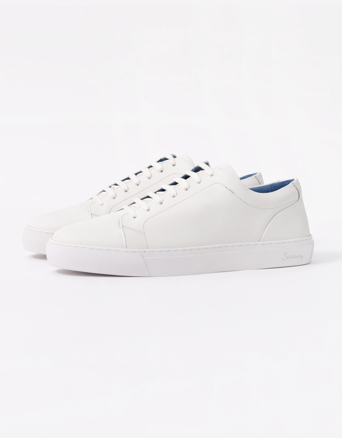 Oliver Sweeney Hayle Antiqued Calf Leather Mens Trainers - White