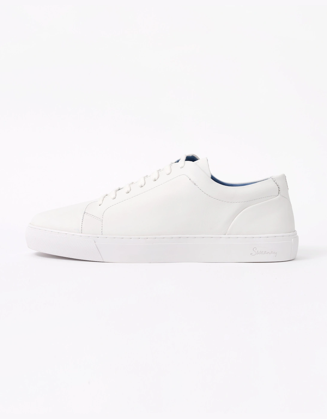 Oliver Sweeney Hayle Antiqued Calf Leather Mens Trainers - White
