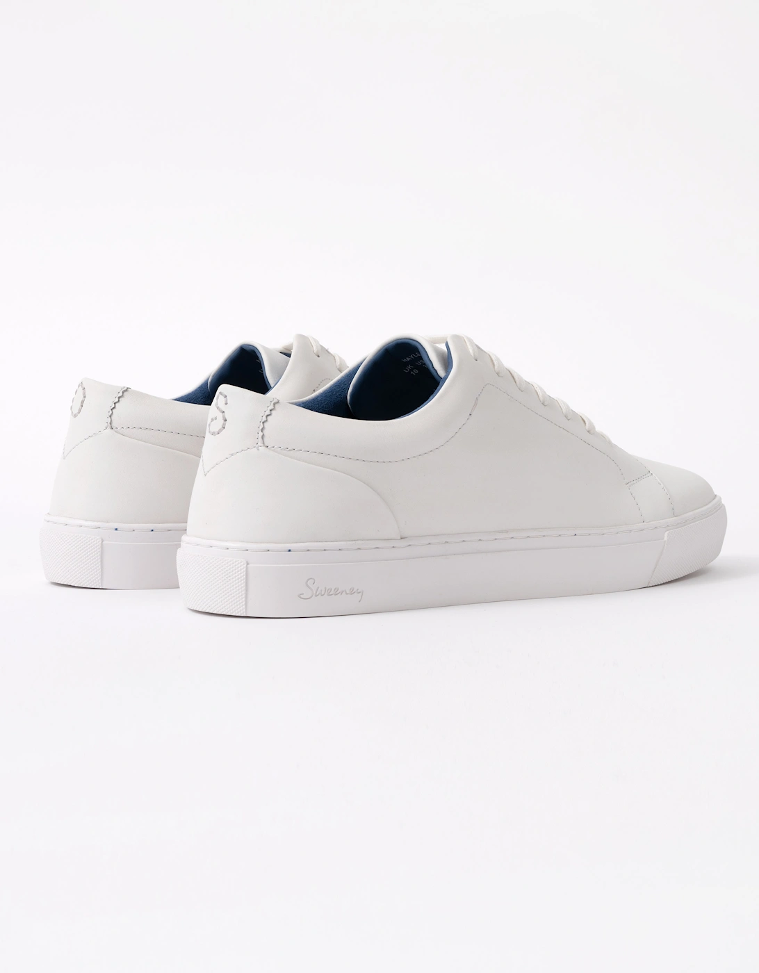 Oliver Sweeney Hayle Antiqued Calf Leather Mens Trainers - White