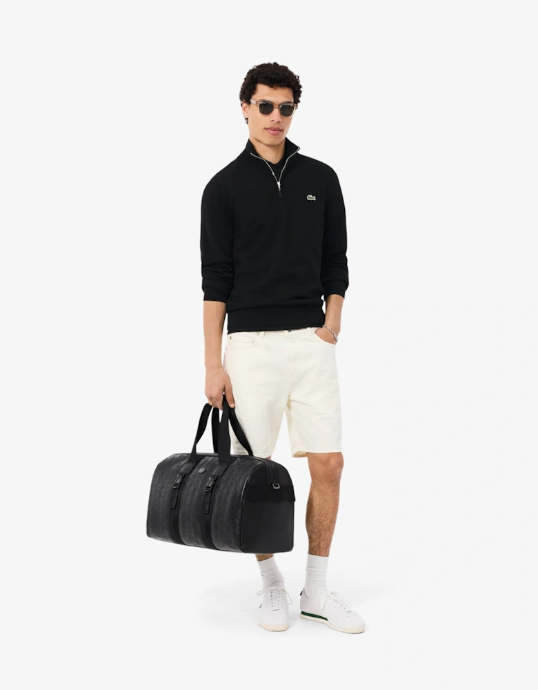 Lacoste Half Zip Logo Mens Sweatshirt - Black 031