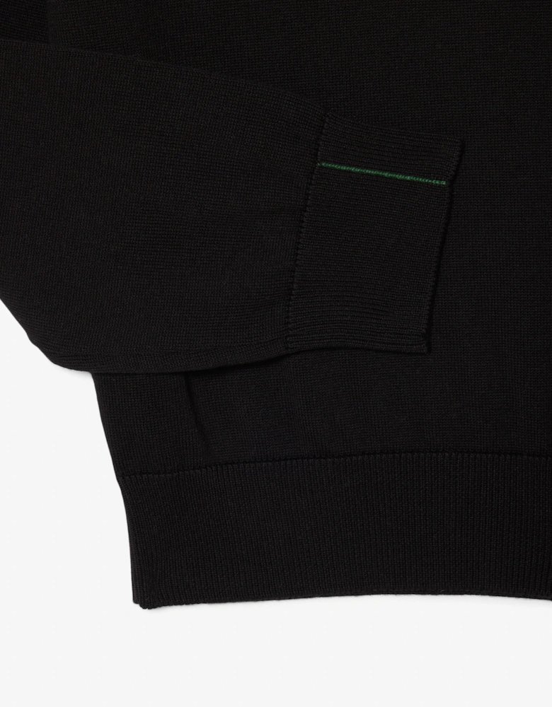 Lacoste Half Zip Logo Mens Sweatshirt - Black 031