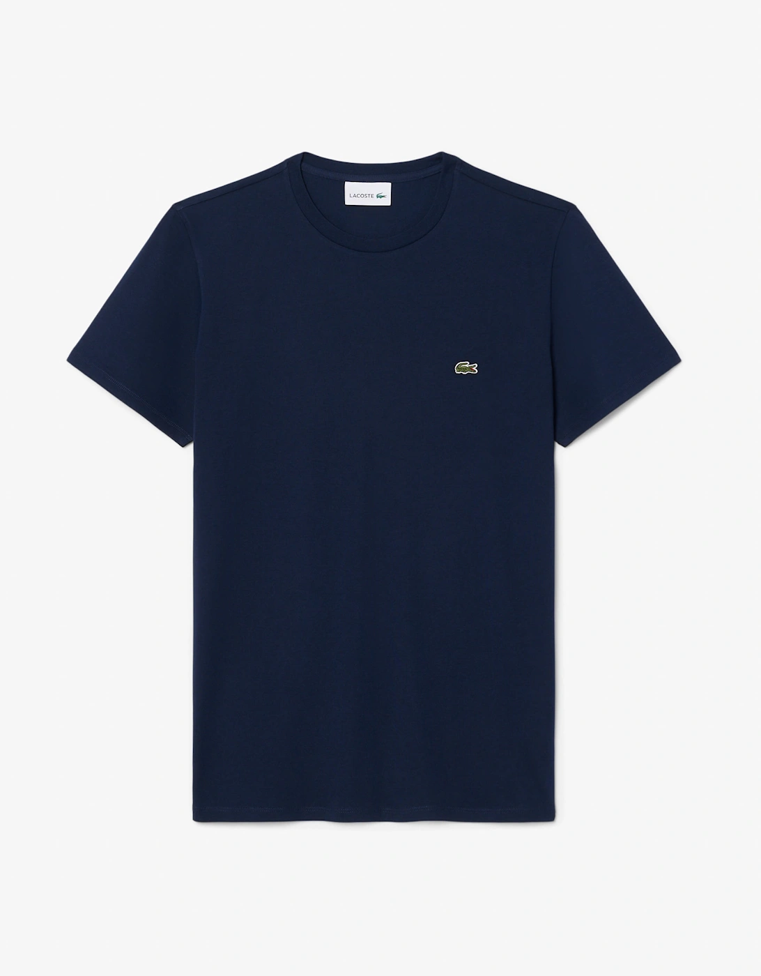 Lacoste Mens Crew Neck Pima Cotton Jersey T-Shirt - Navy Blue 166