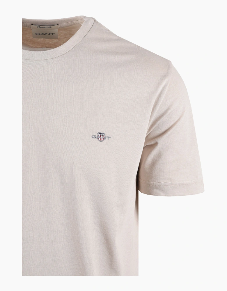 GANT REG FIT SHIELD T-SHIRT CLAY BEIGE