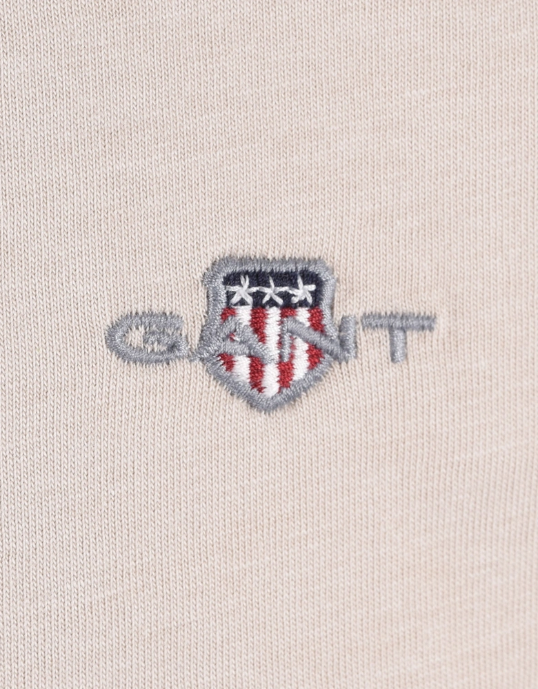 GANT REG FIT SHIELD T-SHIRT CLAY BEIGE
