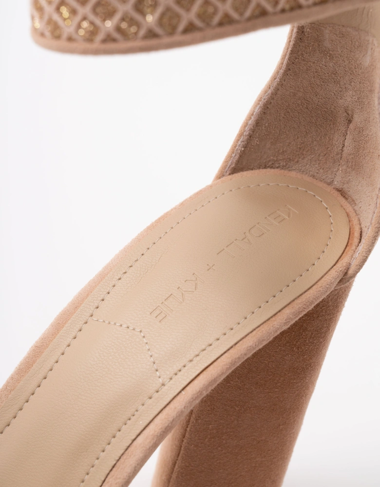 Kendall + Kylie Giselle Womens Suede Ankle Strap Heels