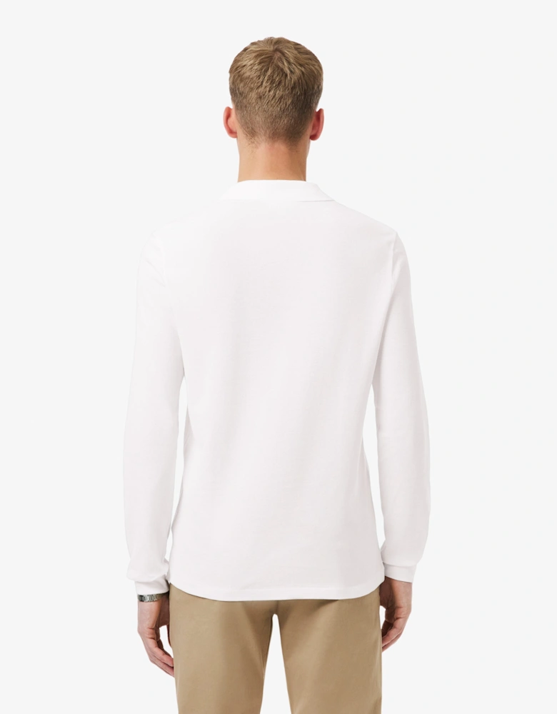 Lacoste Original L.12.12 Mens Long Sleeve Cotton Polo Shirt - White 001