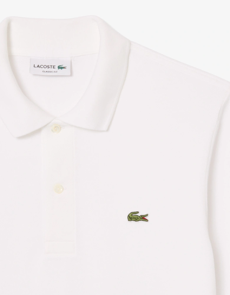 Lacoste Original L.12.12 Mens Long Sleeve Cotton Polo Shirt - White 001
