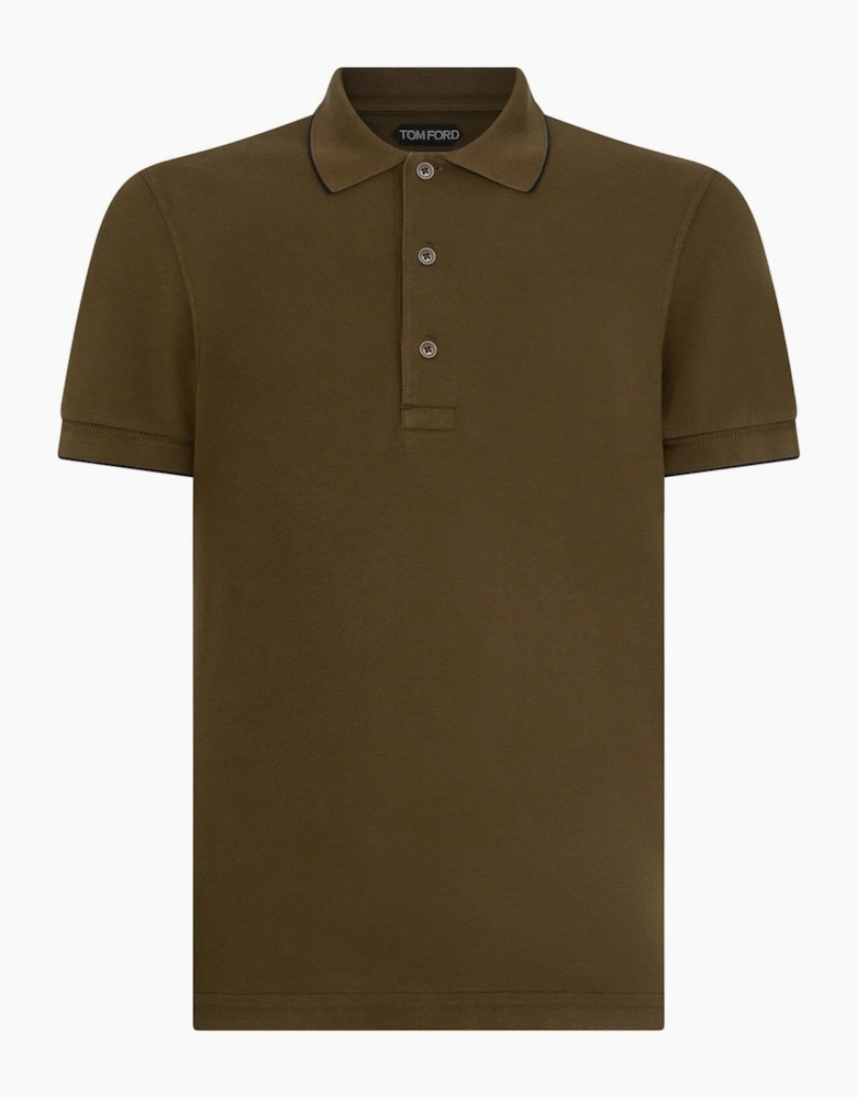 Lyocell Piquet Polo Khaki