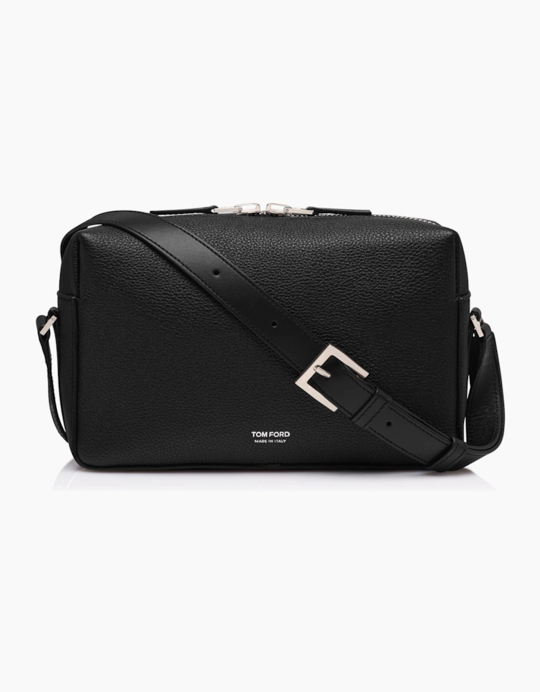 Grain Leather T Line Camera Bag Black
