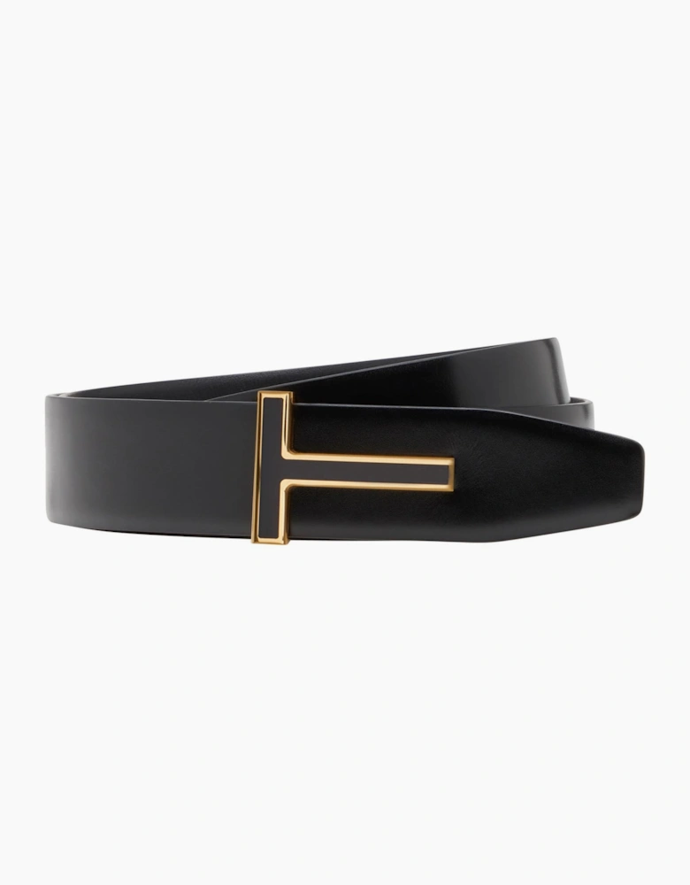 Reversible Shiny Leather Black
