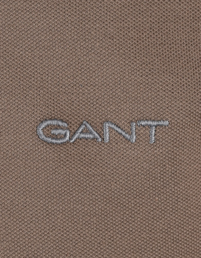 GANT CONTRAST POLO SHIRT FADED TAUPE