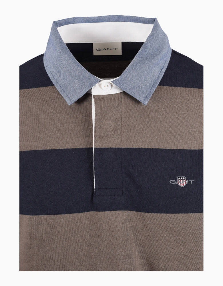 GANT STRIPE HEAVY RUGGER FADED TAUPE
